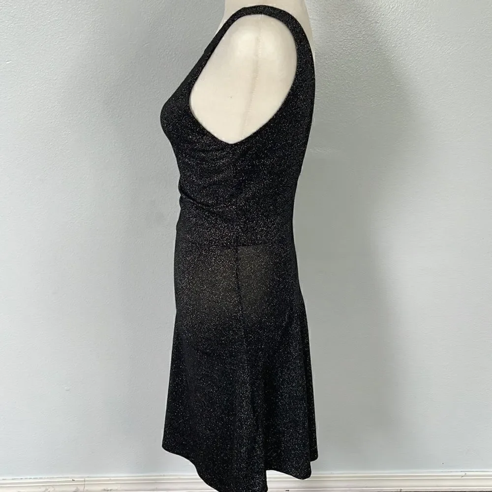 Divided little black dress. Size 4. Lots of sparkle! - Picture 2 of 9